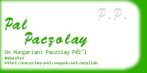 pal paczolay business card